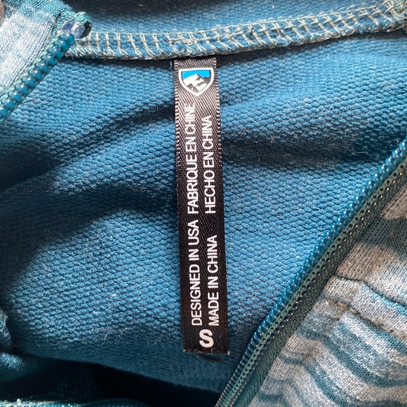 Kuhl Green Striped Full Zip Hoodie: Size Small - Picture 7 of 7